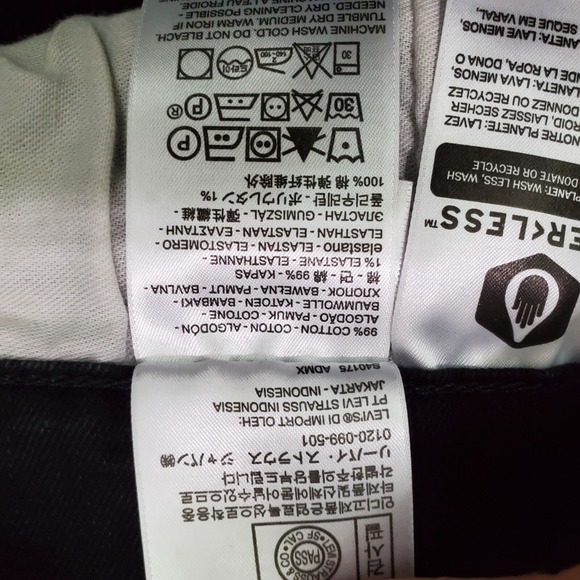 Levi's 541 Men Jeans 38x32 Black Denim Straight Mid Rise Pockets (38x30) - Picture 9 of 10